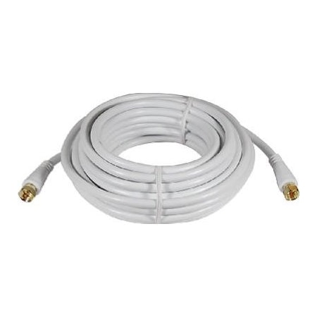 25' WHT RG6 Coax Cable